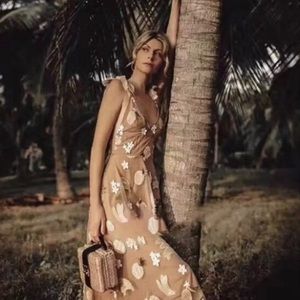 Fruit punch sequin midi dress